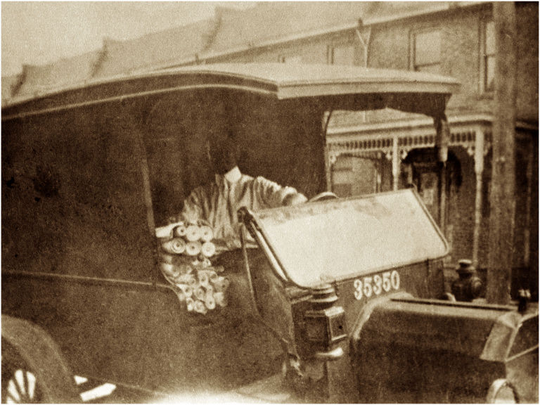 Nathan Chasen in Model-T wallpaper truck