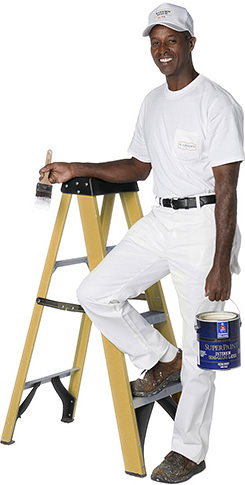 Richmond painter with ladder and paint